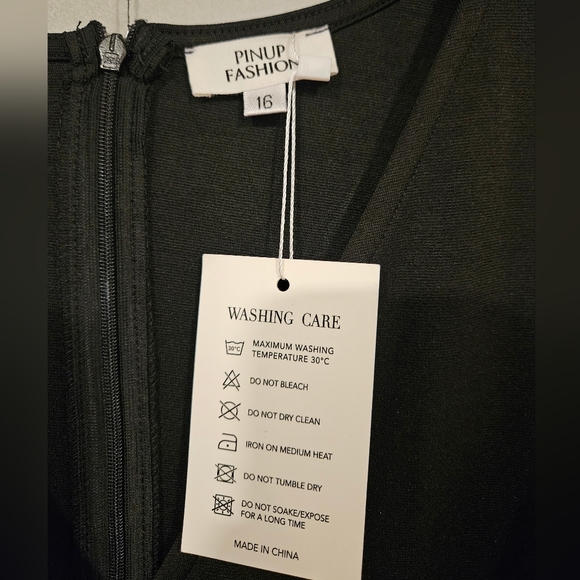 Pinup Fashion Women Satin Long Sleeve V Neck Ruffle Maxi 16 Dress Casual Tie - Picture 5 of 6